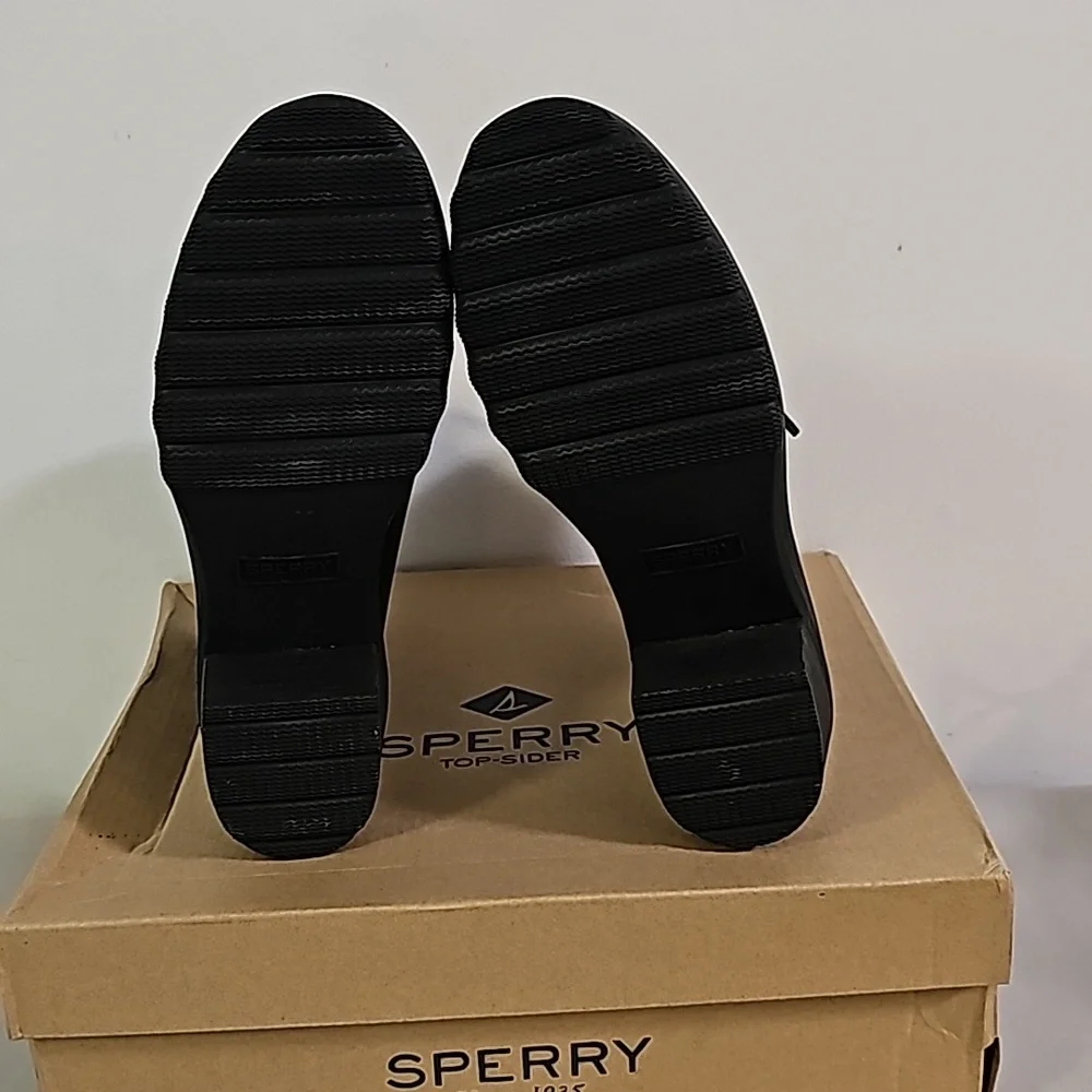 NEW Sperry Saltwater Heel Black Duck Boots Size 8M - Picture 6 of 8